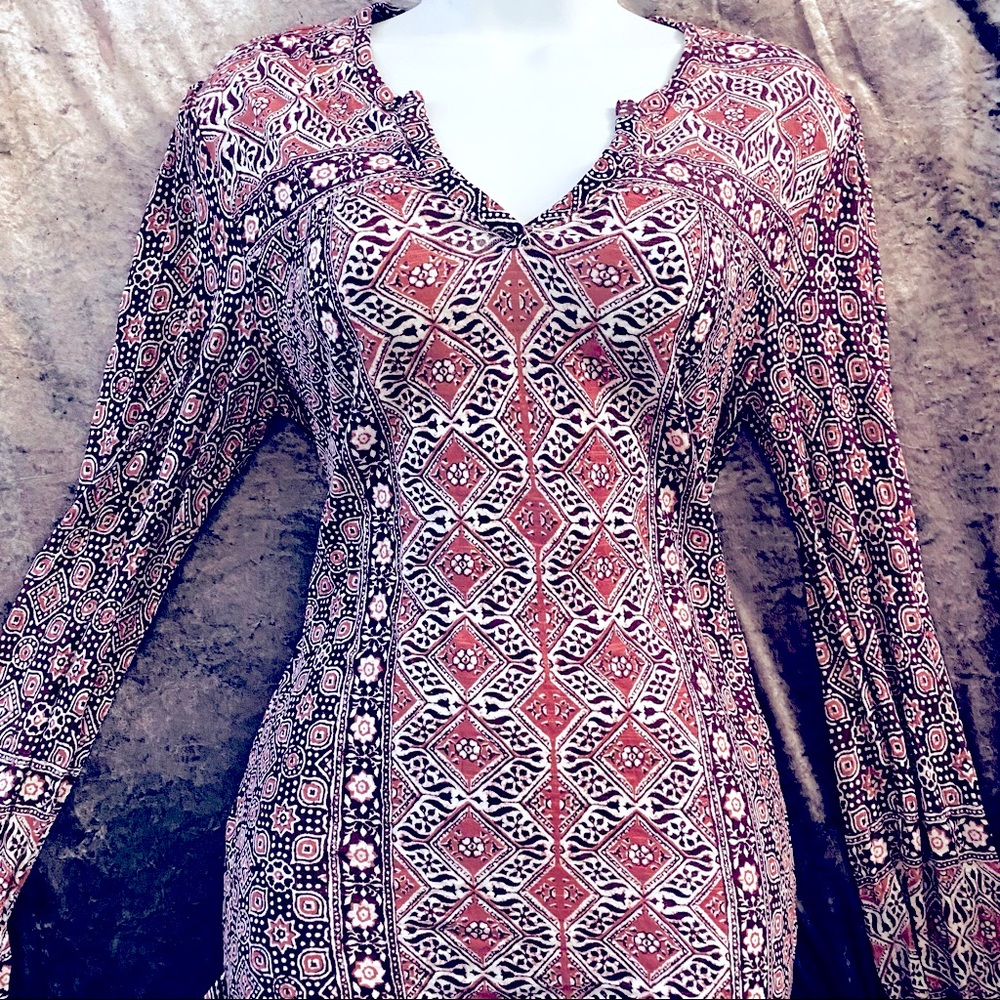 Lucky Brand Paisley Print Super Soft Tunic